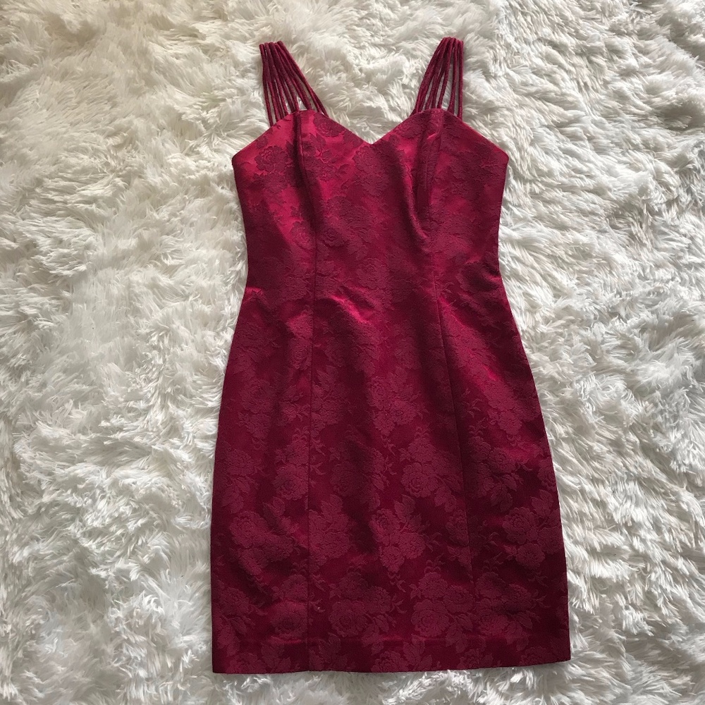 Dillon Dooson Vintage Strappy Bodycon Mini Dress - Picture 2 of 7